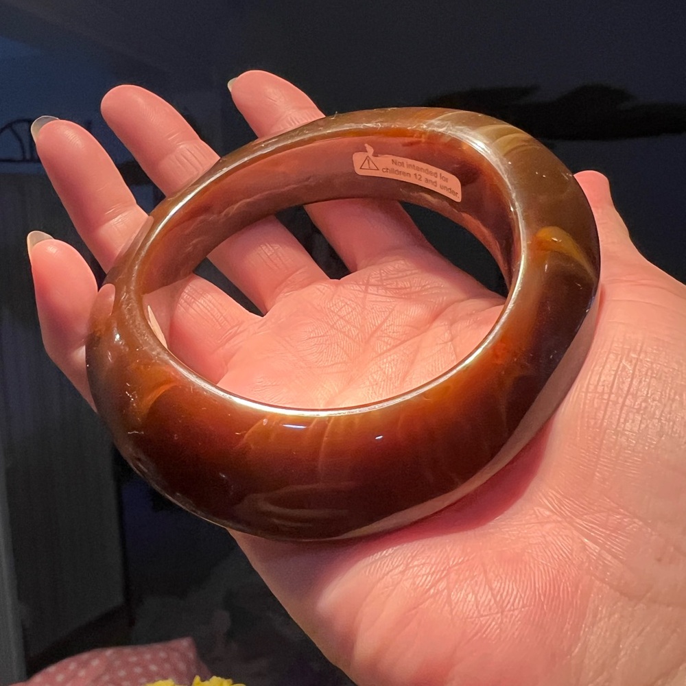 Unique Bargains Mod style Brown Acrylic Bracelet